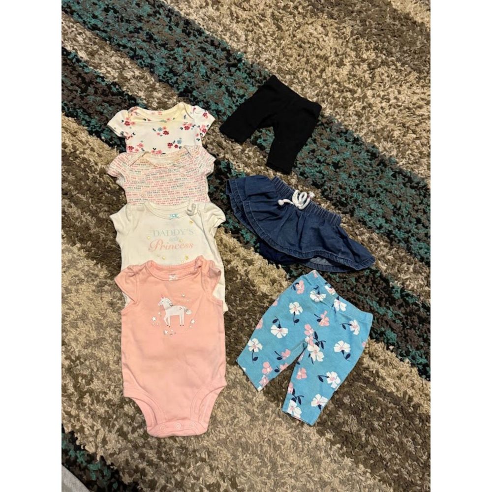 NEWBORN baby girls summer spring bundle lot